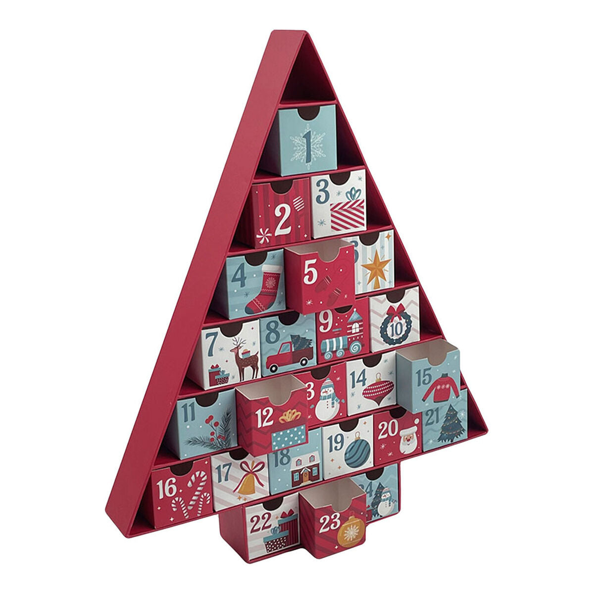 Advent Calendar 32,5 X 5 X 39 CM Cardboard Christmas Christmas Tree